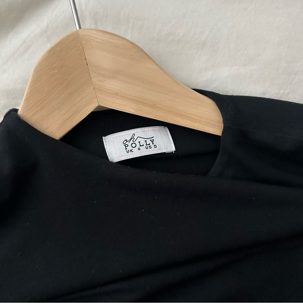 Oh Polly Black Long Sleeve Dress Sz 0 NWOT - Picture 5 of 5